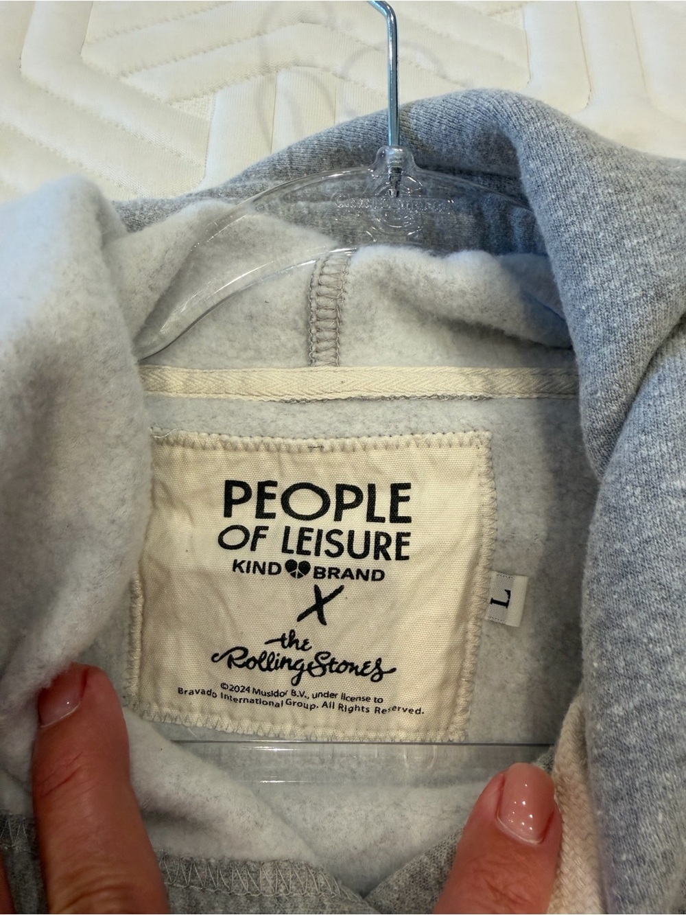 People of Leisure Vintage-Inspired Rolling Stones Graphic Hooded Sweatshirt - Picture 4 of 7